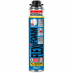 Soudal pisztolyhab Flexifoam 4 évszakos hanggátló 750ml